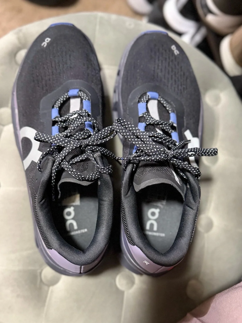 On Running Cloudtec Black and Lavender Men’s Running Shoe